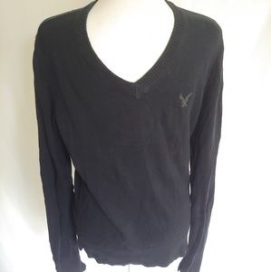 American Eagle Black V Neck Sweater
